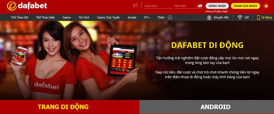 Giao diện cá cược trực quan Dafabet