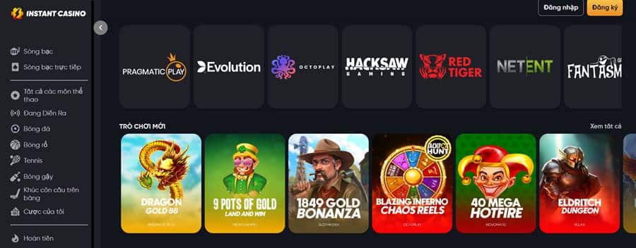 Hợp tác với các nhà cái có tên tuổi để sở hữu kho game chất lượng Instant Casino