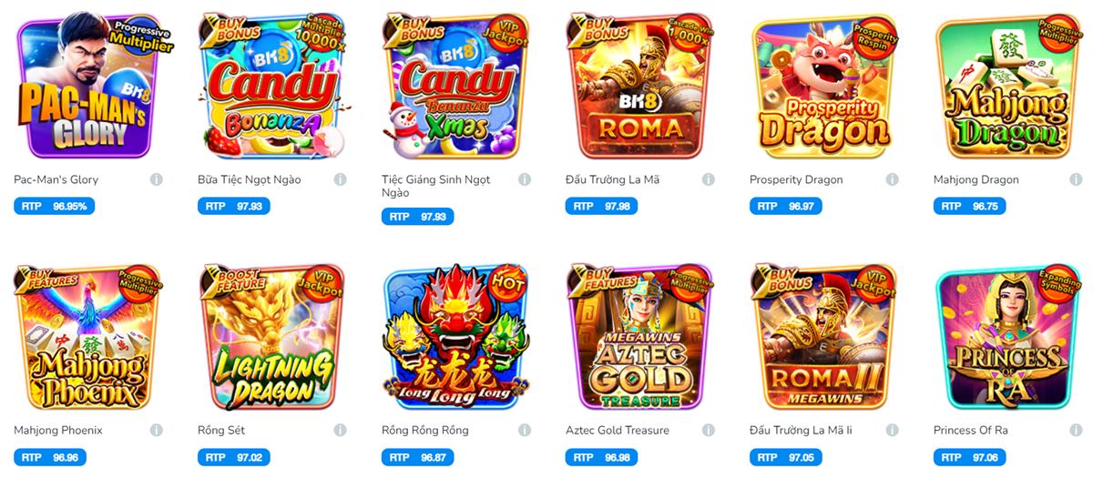 Slots game tại nhà cái có tỷ lệ RTP cao